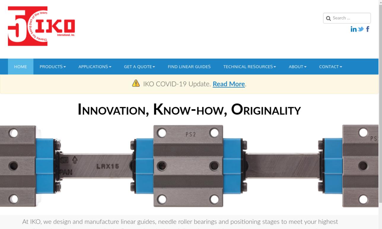 IKO International, Inc. Linear Bearings